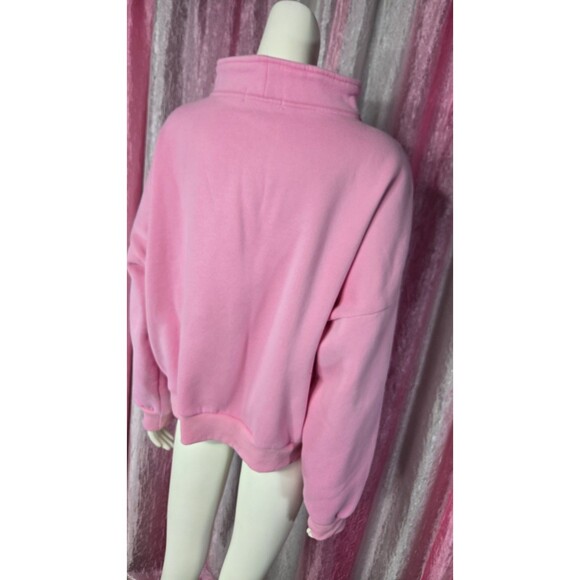 Trendy Queen Pink Heavyweight Kangaroo Pockets Oversized Sweatshirt Size Large - Picture 8 of 10